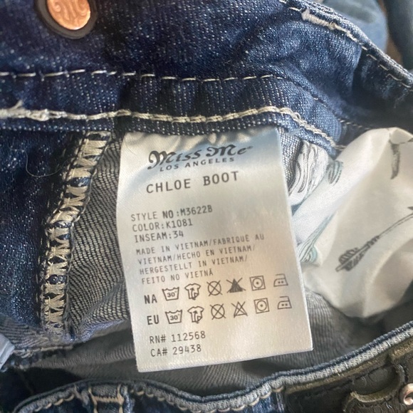 Miss Me Womens Cactus Sombrero Chloe Boot Cut Jeans Embroidered Women’s Sz 29 - Picture 11 of 16